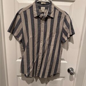 Men's Striped Shirt - Black and Gray
